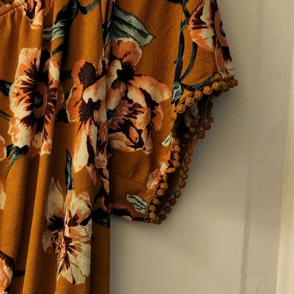 Mustard Floral Romper - Picture 5 of 5